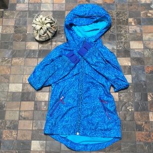 Purple and blue girls Ivivva rain resistant jacket